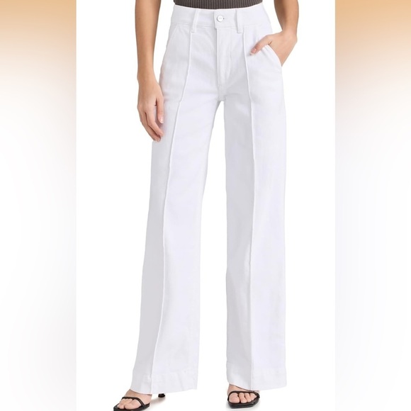 PAIGE Denim - PAIGE Pearl White Sasha Wide Leg Jeans Size 32